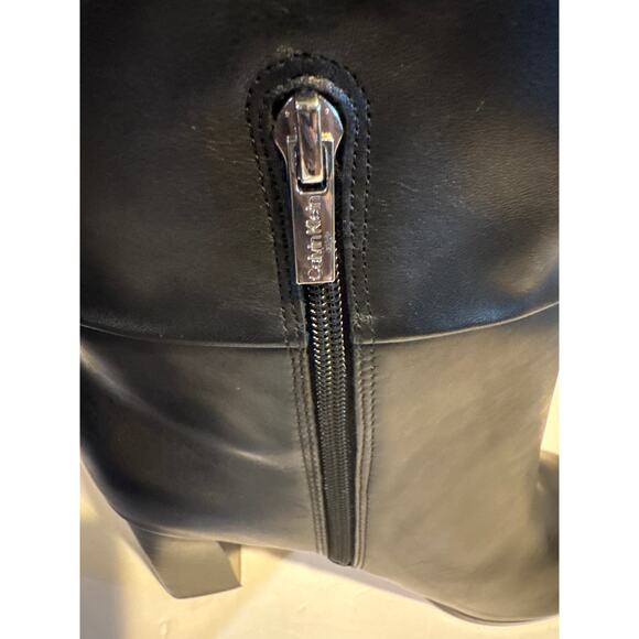 Calvin Klein Women's Dawna Knee High Boot Black leather 9.5 - Picture 8 of 8